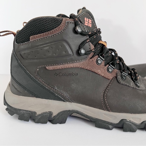 🥾 Columbia Waterproof Hiking Boots Mens 10 Brown Leather Trail Outdoor mid - Picture 2 of 11